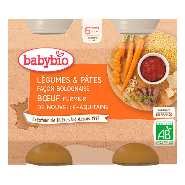 Babybio Pot Leg Pates Bolognaise - Des 6 Mois