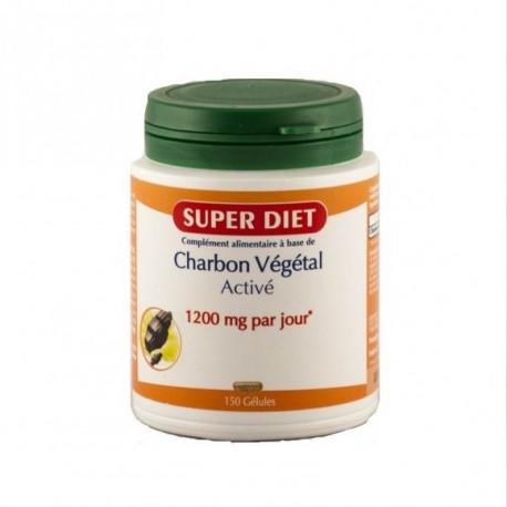 Active vegetable charcoal 150 units - digestive comfort - Superdiet