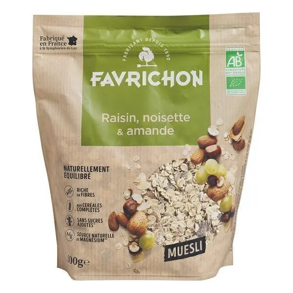 MUESLI RAISIN NOISETTE AMANDE SANS GLUTEN