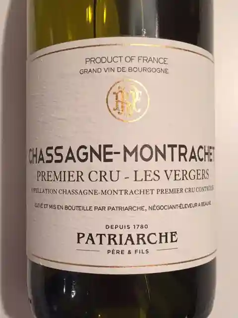 PATRIARCHE CHASSAGNE-M. 1ER CRU VERGERS 2017 75 CL