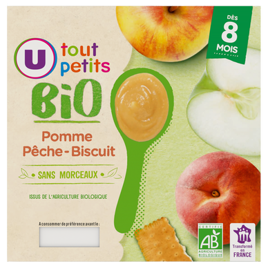 Pots dessert apple peach cookie U_TOUT_PETITS Organic