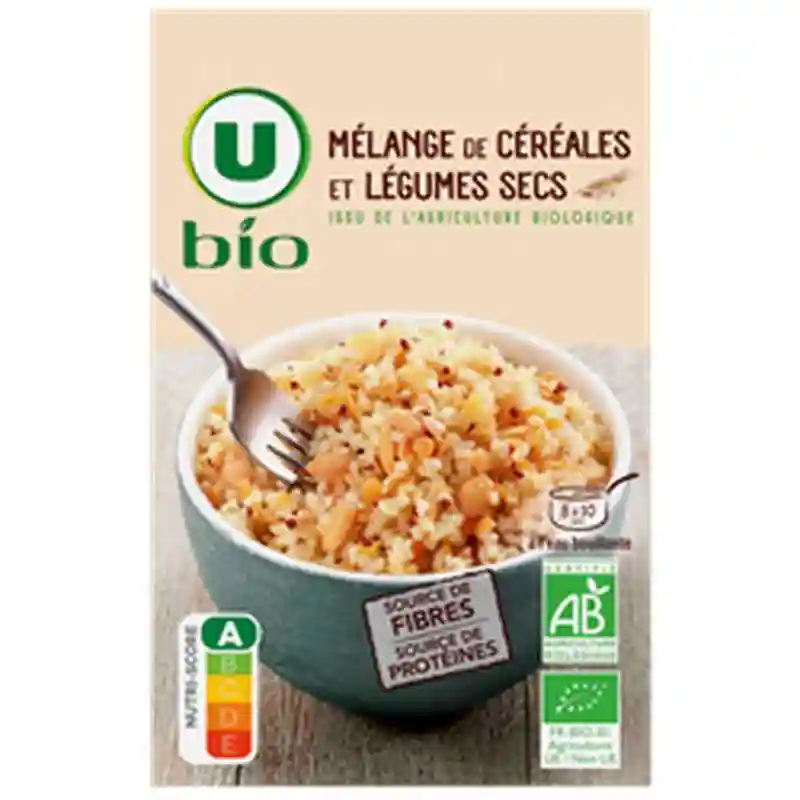 Mixed organic cereals and dried vegetables U