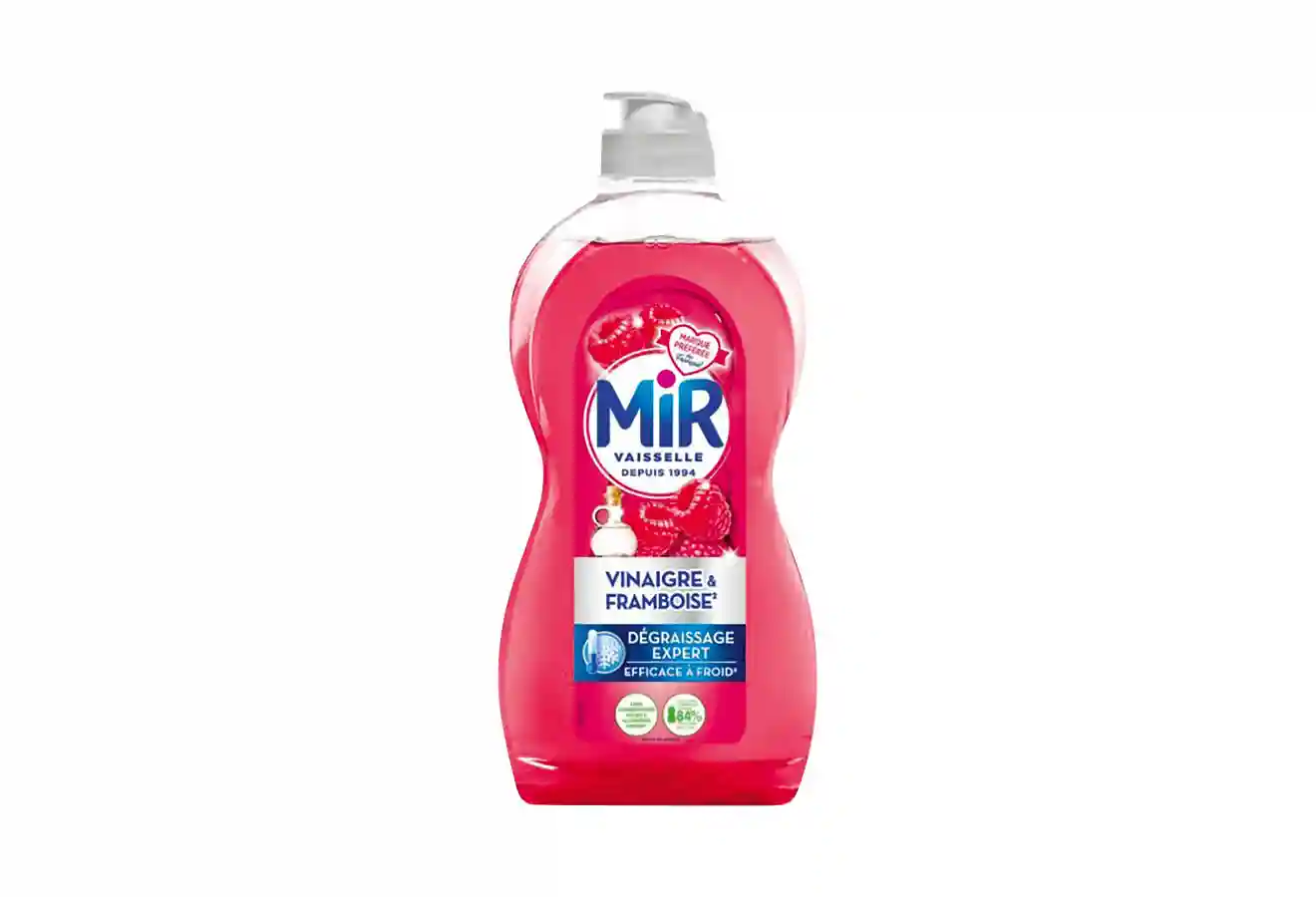 Mir vinegar and raspberry dishwashing liquid