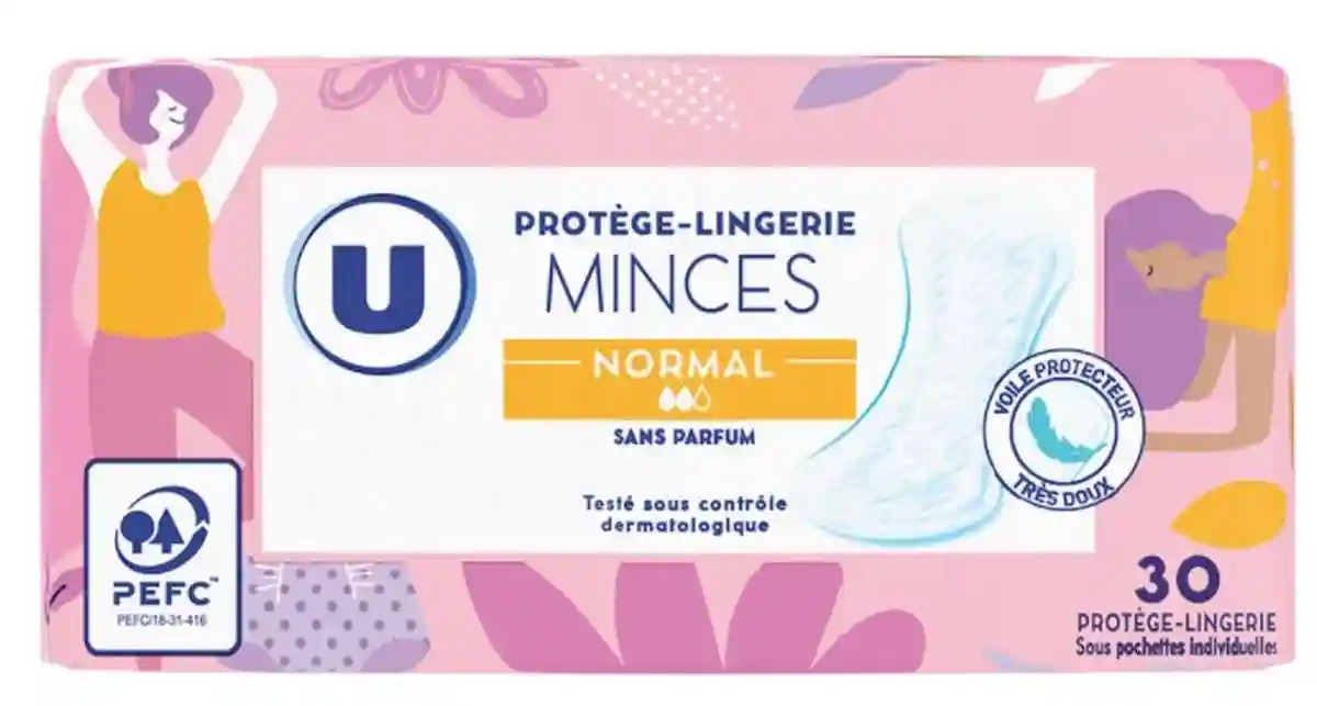 Slim normal underwear protector in individual pocket U