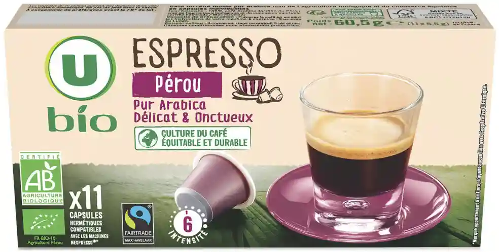 Organic Espresso coffee Peru U