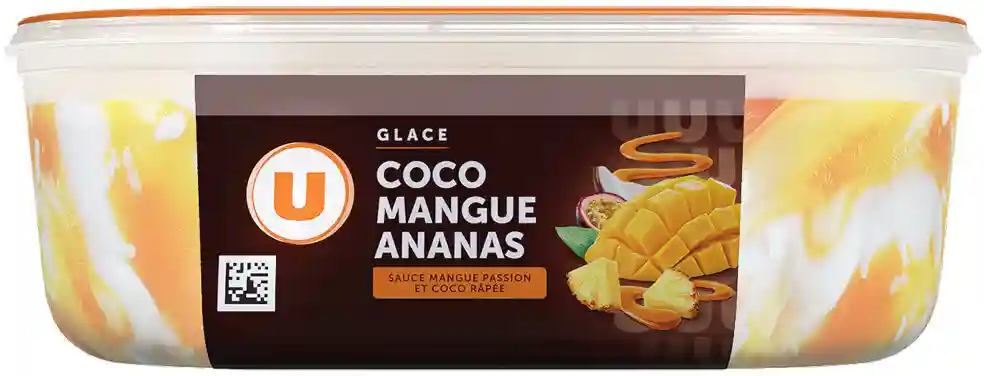 Coconut, Mango and Pineapple Ice Cream U 