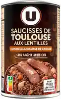 Toulouse sausages with lentils U