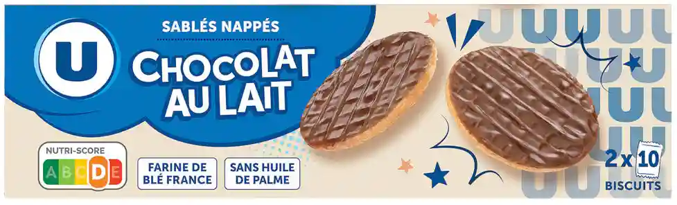Milk chocolate shortbread U