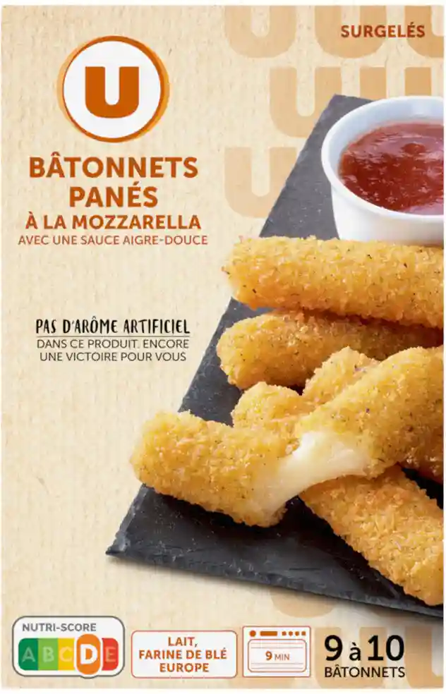 Breaded mozzarella sticks U
