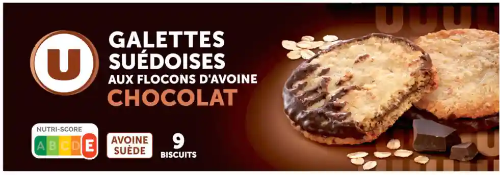 Swedish oatmeal and chocolate galettes U