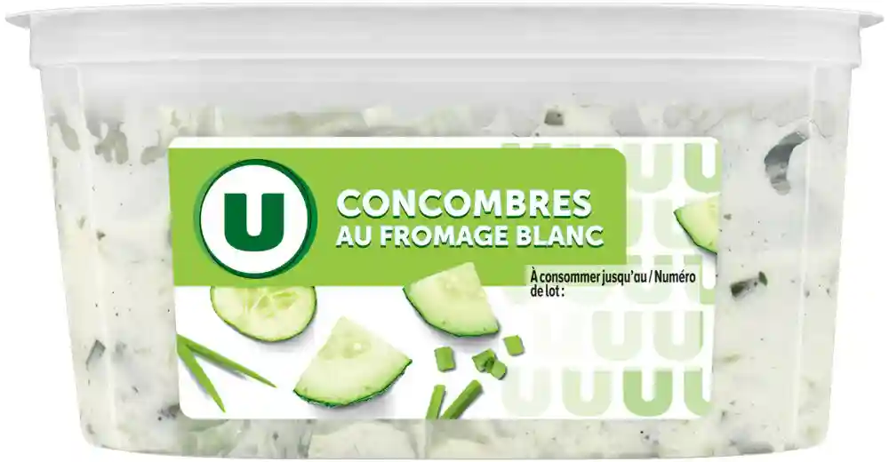 Cucumber salad with fromage frais and chives U