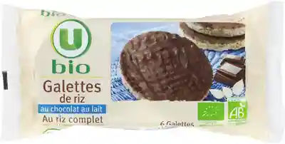 Wholemeal rice cakes with milk chocolate U