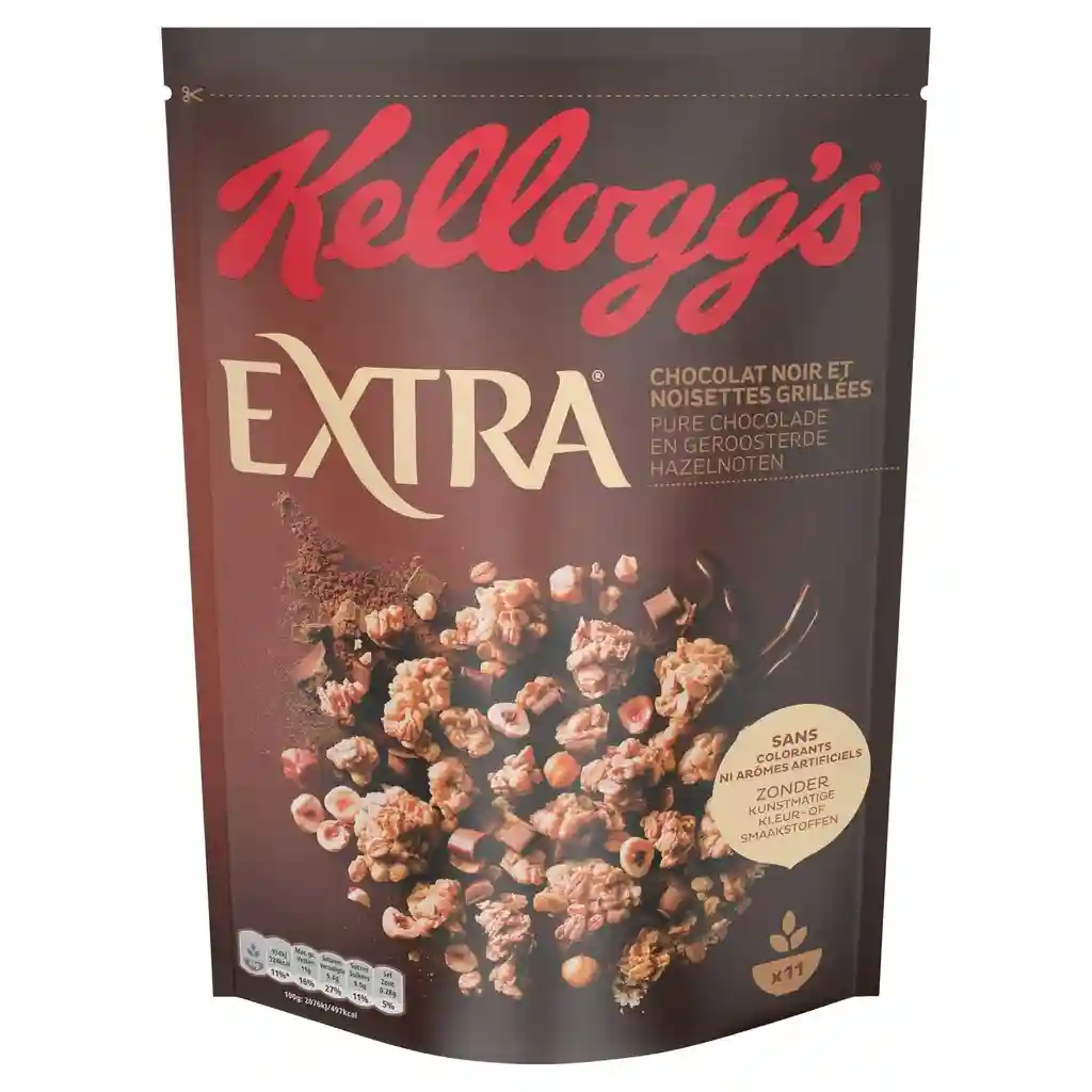 Kellogs Extra Chocolate Chip Hazelnut Cereal