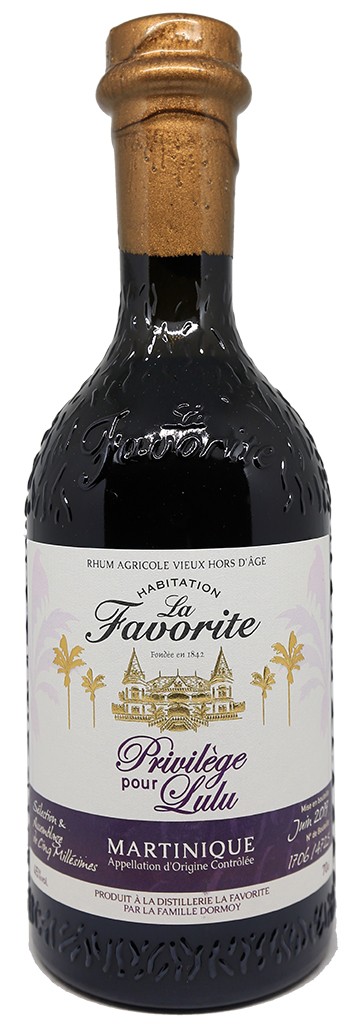 La favorite, rhum agricole martinique, privilege pour lulu, 45%, 70cl 