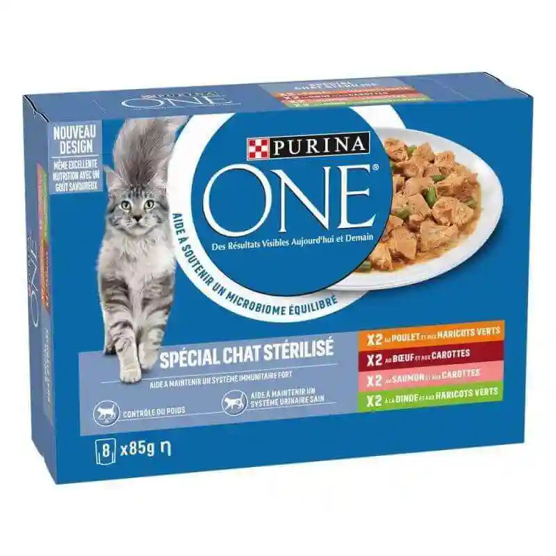 Purina One multi-variety sterilized cat pate