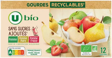 Organic fruit mix gourd compotes